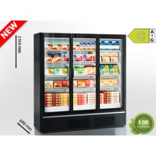 Žemos temperatūros šaldymo priesienis INDIANA CUBE 2-FG AV 066 LT D A su energiją taupančiomis durimis